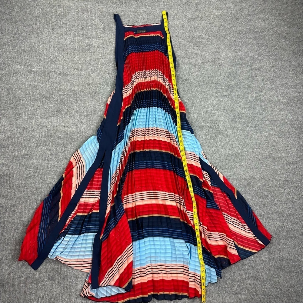 Gracia Dress Sz S Pleated Colorblock Maxi NWT - Picture 11 of 17